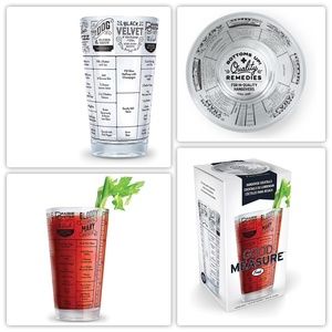 Fred Good Measure 7 Hangover Cocktail Recipes Glass 16 oz NEW